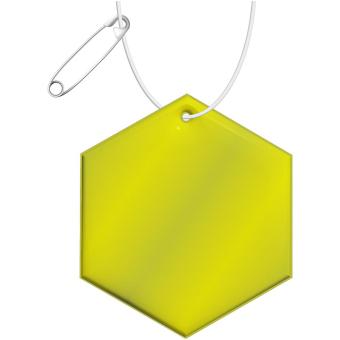 RFX™ H-12 hexagon reflective PVC hanger Neon yellow
