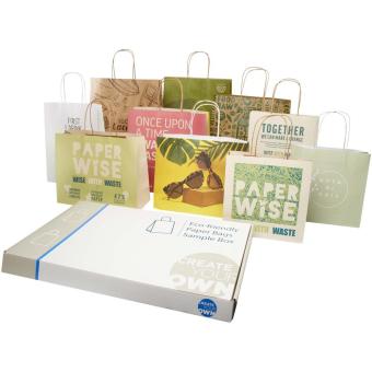 Agricultural waste and kraft paper bags sample box White