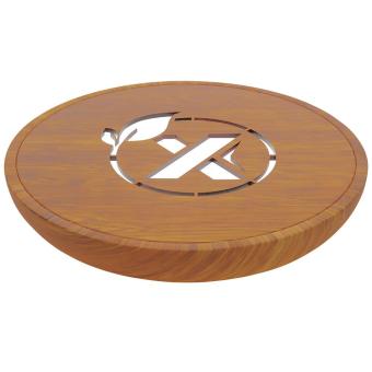 SCX.design W23 10W wireless charging pad with light-up logo Timber