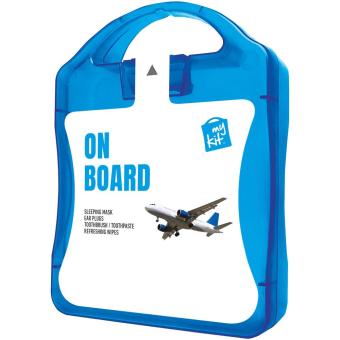 MyKit Flugzeug Reiseset Transparent blau