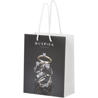 Handmade 170 g/m2 integra paper bag with plastic handles - medium 