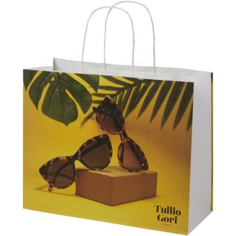 Kraftpapiertasche 120 g/m² mit gedrehten Griffen – 31 × 12 × 25 cm 