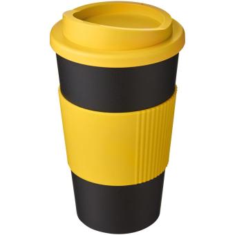 Americano® 350 ml insulated tumbler with grip Black/yellow