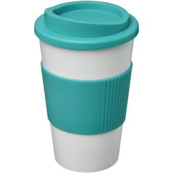 Americano® 350 ml insulated tumbler with grip Pastell blue/white