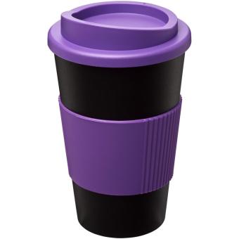 Americano® 350 ml insulated tumbler with grip, black Black, purple