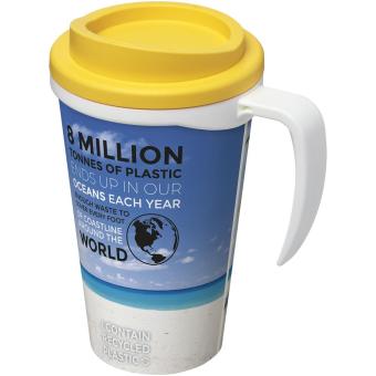 Brite-Americano® grande 350 ml insulated mug White/yellow