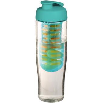 H2O Active® Tempo 700 ml Sportflasche mit Klappdeckel und Infusor Transparent türkis