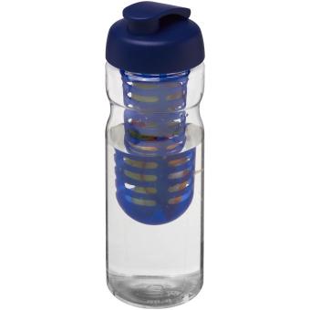 H2O Active® Base 650 ml Sportflasche mit Klappdeckel und Infusor Transparent blau
