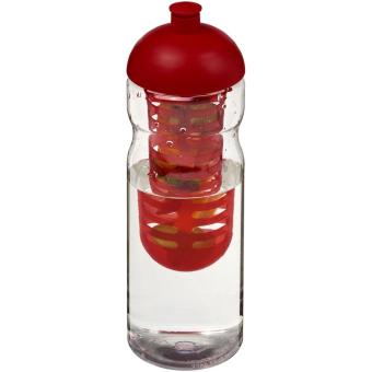 H2O Active® Base 650 ml Sportflasche mit Stülpdeckel und Infusor Transparent rot