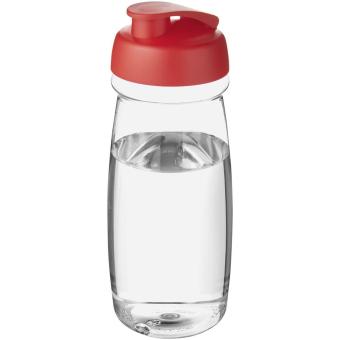 H2O Active® Pulse 600 ml Sportflasche mit Klappdeckel Transparent rot