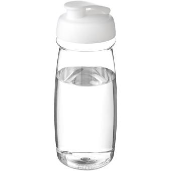 H2O Active® Pulse 600 ml Sportflasche mit Klappdeckel Transparent weiß