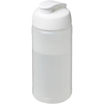 Baseline® Plus 500 ml Sportflasche mit Klappdeckel Transparent weiß