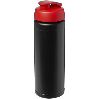 Baseline® Plus 750 ml Flasche mit Klappdeckel Schwarz/rot
