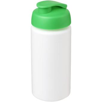 Baseline® Plus grip 500 ml flip lid sport bottle White/green