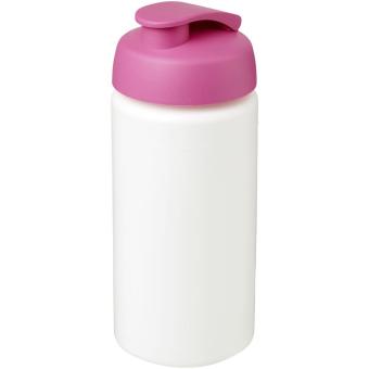 Baseline® Plus grip 500 ml Sportflasche mit Klappdeckel Rosa/weiß
