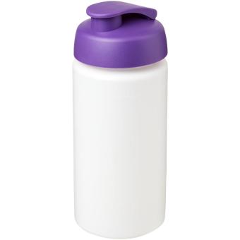 Baseline® Plus grip 500 ml flip lid sport bottle White/purple
