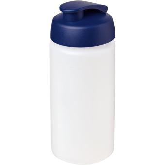Baseline® Plus grip 500 ml flip lid sport bottle Transparent blue
