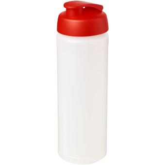 Baseline® Plus grip 750 ml flip lid sport bottle Transparent red