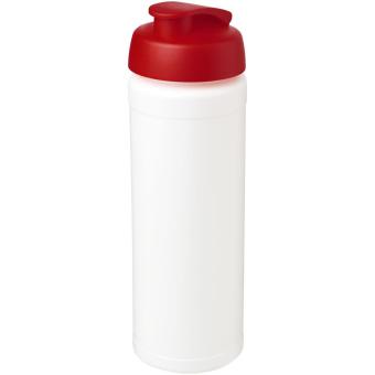 Baseline® Plus grip 750 ml Sportflasche mit Klappdeckel Weiß/rot