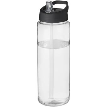 H2O Active® Vibe 850 ml Sportflasche mit Ausgussdeckel Transparent schwarz