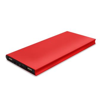 Powerbank Akku Alu Flat 8000 MAH Red | 8000 mAh