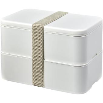 MIYO Renew double layer lunch box, ivory white Ivory white, pebble gray