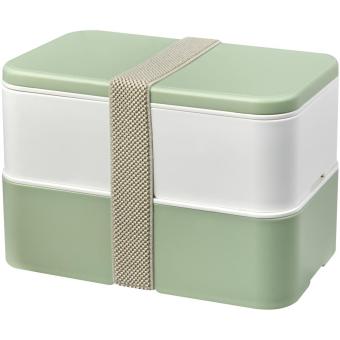 MIYO Renew double layer lunch box, Elfenbeinweiß, Seaglas Grün 
