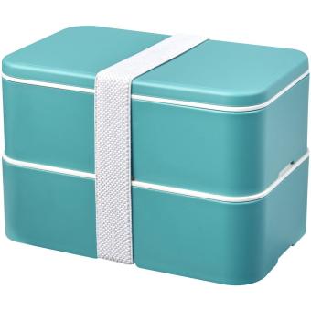 MIYO Renew Doppel-Lunchbox, Riffblau Riffblau, Weiss