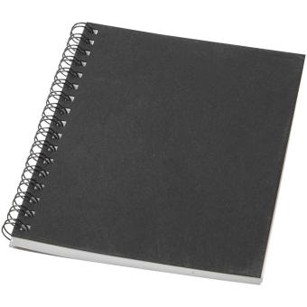 Desk-Mate® A6 farbiges Notizbuch mit Spiralbindung Schwarz
