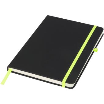 Noir medium notebook, black Black, lime