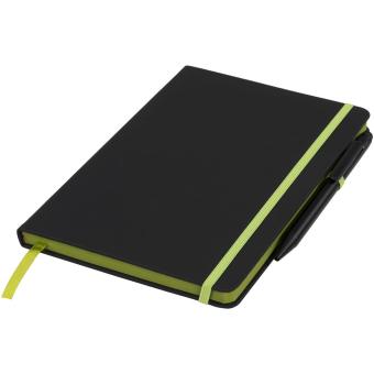 Noir Edge medium notebook, black Black, lime