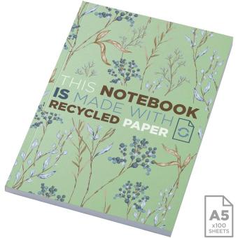 Novella Austen A5 Softcover Notizbuch aus Recyclingmaterial – 100 Blatt Grün