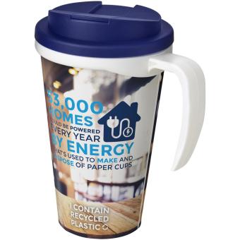 Brite-Americano® Grande 350 ml mug with spill-proof lid White/blue