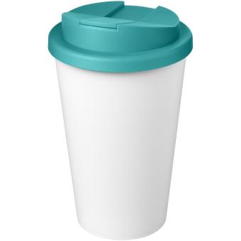 Americano® Eco 350 ml recycelter Becher mit auslaufsicherem Deckel Aquamarinblau