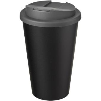 Americano® Eco 350 ml recycelter Becher mit auslaufsicherem Deckel Grau/schwarz