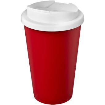 Americano® Eco 350 ml recycled tumbler with spill-proof lid Red/white