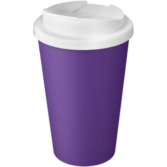 Americano® Eco 350 ml recycled tumbler with spill-proof lid, purple Purple,white