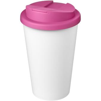 Americano® Eco 350 ml recycled tumbler with spill-proof lid Pink/white