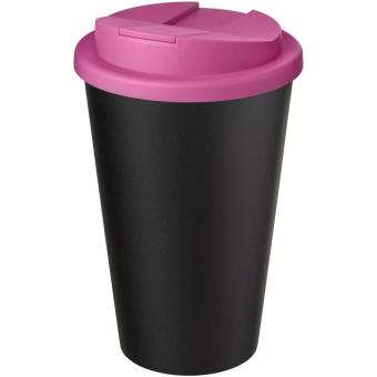 Americano® Eco 350 ml recycled tumbler with spill-proof lid Pink/black
