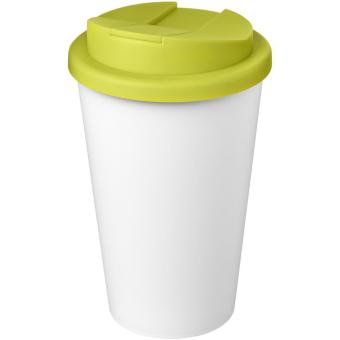 Americano® Eco 350 ml recycled tumbler with spill-proof lid, white White, softgreen