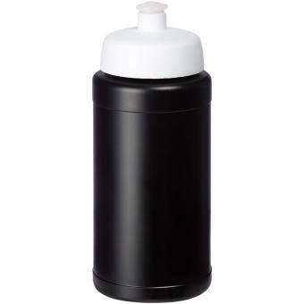 Baseline Recycelte Sportflasche, 500 ml Schwarz/weiss