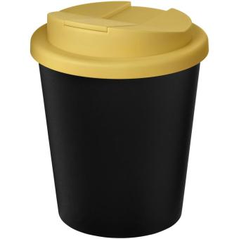 Americano® Espresso Eco 250 ml recycelter Isolierbecher mit auslaufsicherem Deckel Schwarz/gelb