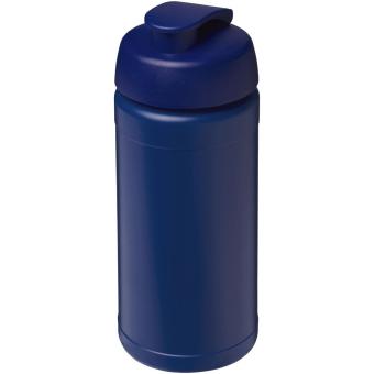 Baseline 500 ml recycelte Sportflasche mit Klappdeckel Blau