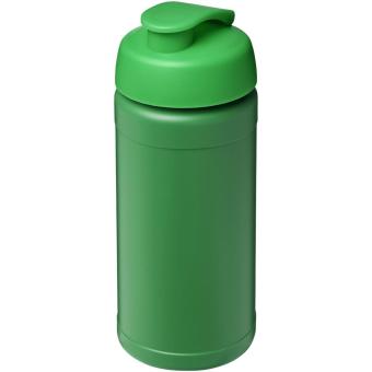 Baseline 500 ml recycelte Sportflasche mit Klappdeckel, natur Natur,grün