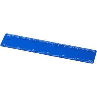 Refari 15 cm recycled plastic ruler Aztec blue