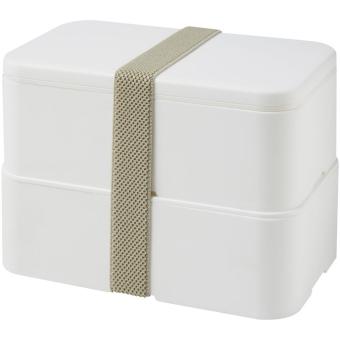 MIYO Doppel-Lunchbox Weiß/grau