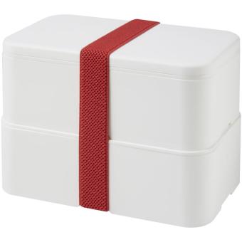 MIYO Doppel-Lunchbox Weiß/rot