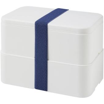 MIYO Doppel-Lunchbox Weiß/blau