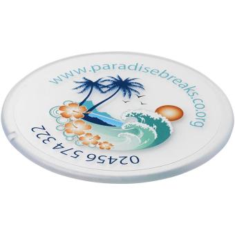 Renzo round plastic coaster Transparent