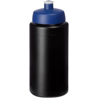 Baseline® Plus grip 500 ml Sportflasche mit Sportdeckel Schwarz/blau